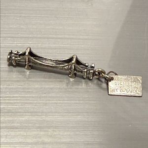 Sterling Silver 3D Golden Gate Bridge Charm Pendant